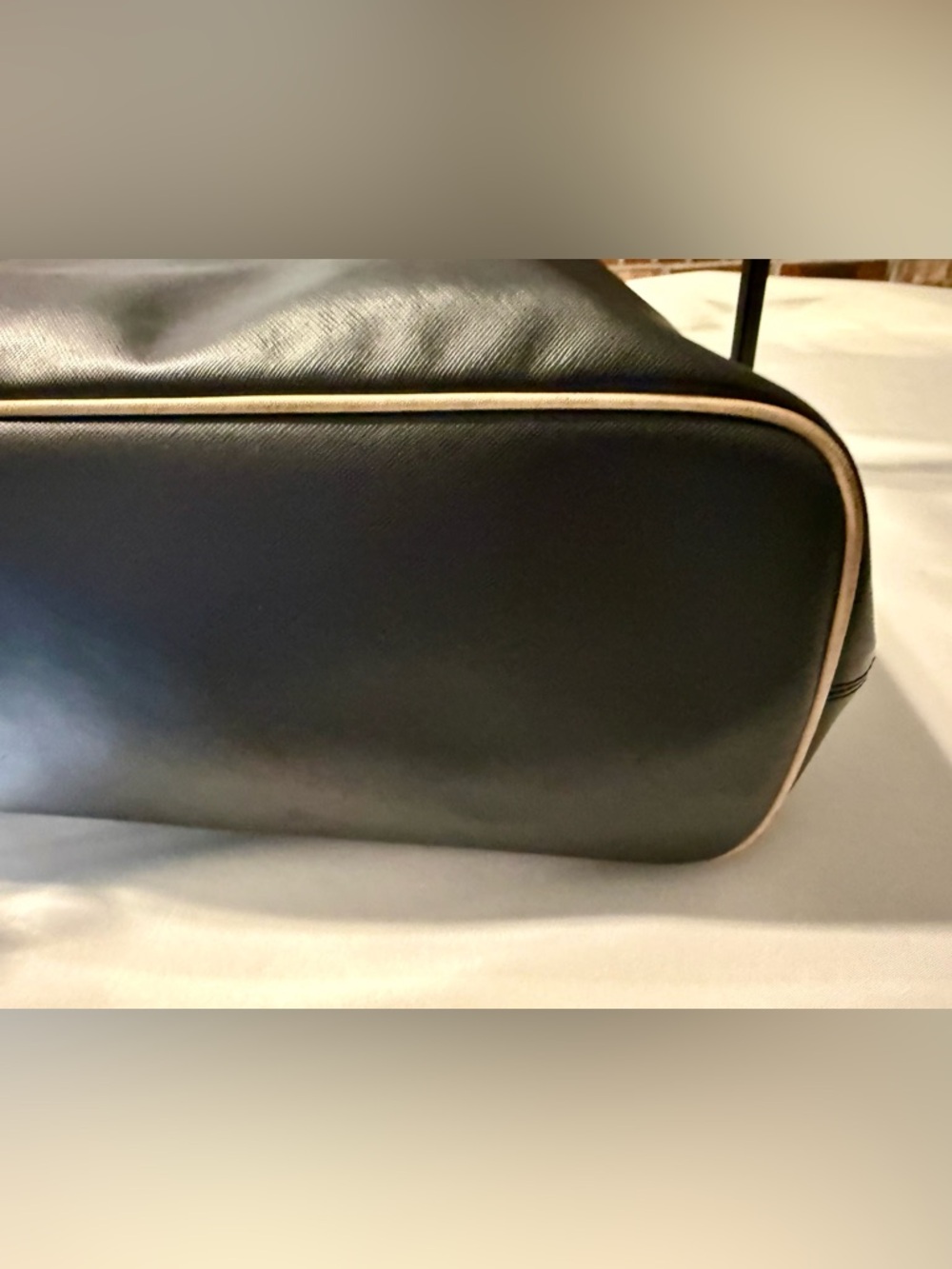 Coach Peyton Signature Tote (F24341) in Black Canvas and Leather Tan Accents - Picture 6 of 15